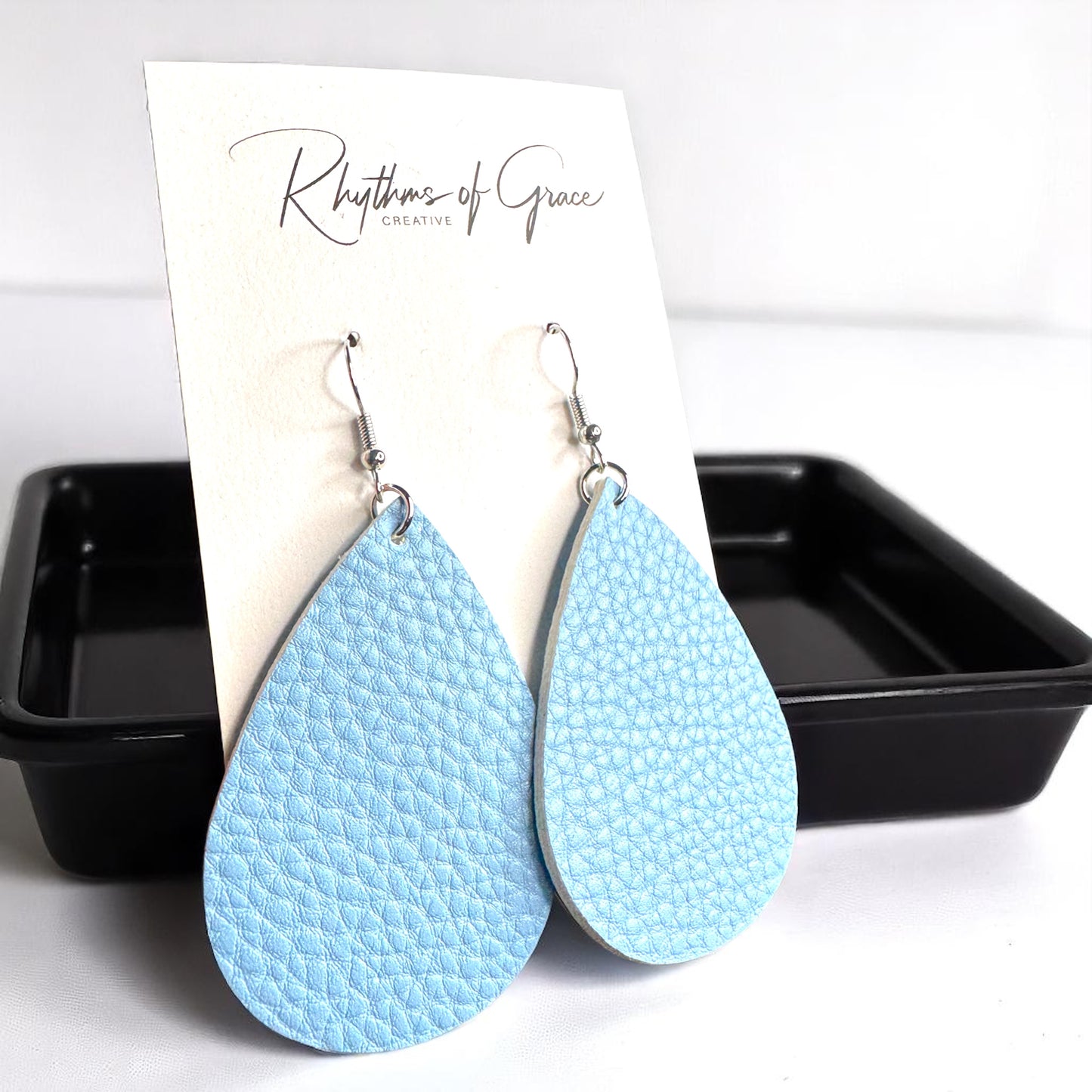 Teardrop Dream Earrings: Colorful Faux Leather Dangles for Every Occasion!