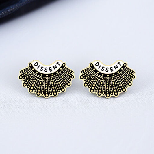 Dissent with Style: Delicate RGB Stud Earrings Inspired by RBG!