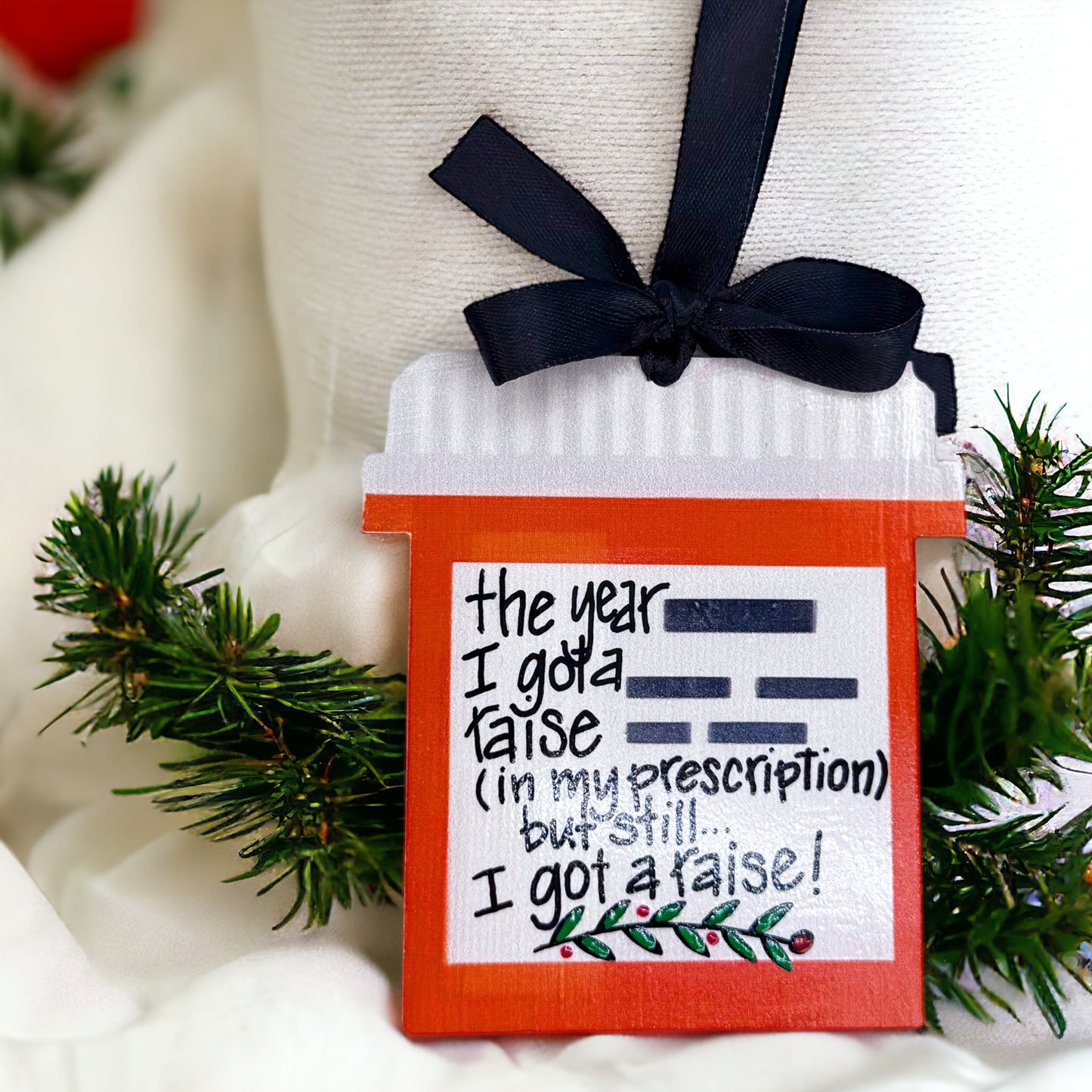 Handmade Prescription Bottle Christmas Ornament - Limited Edition!