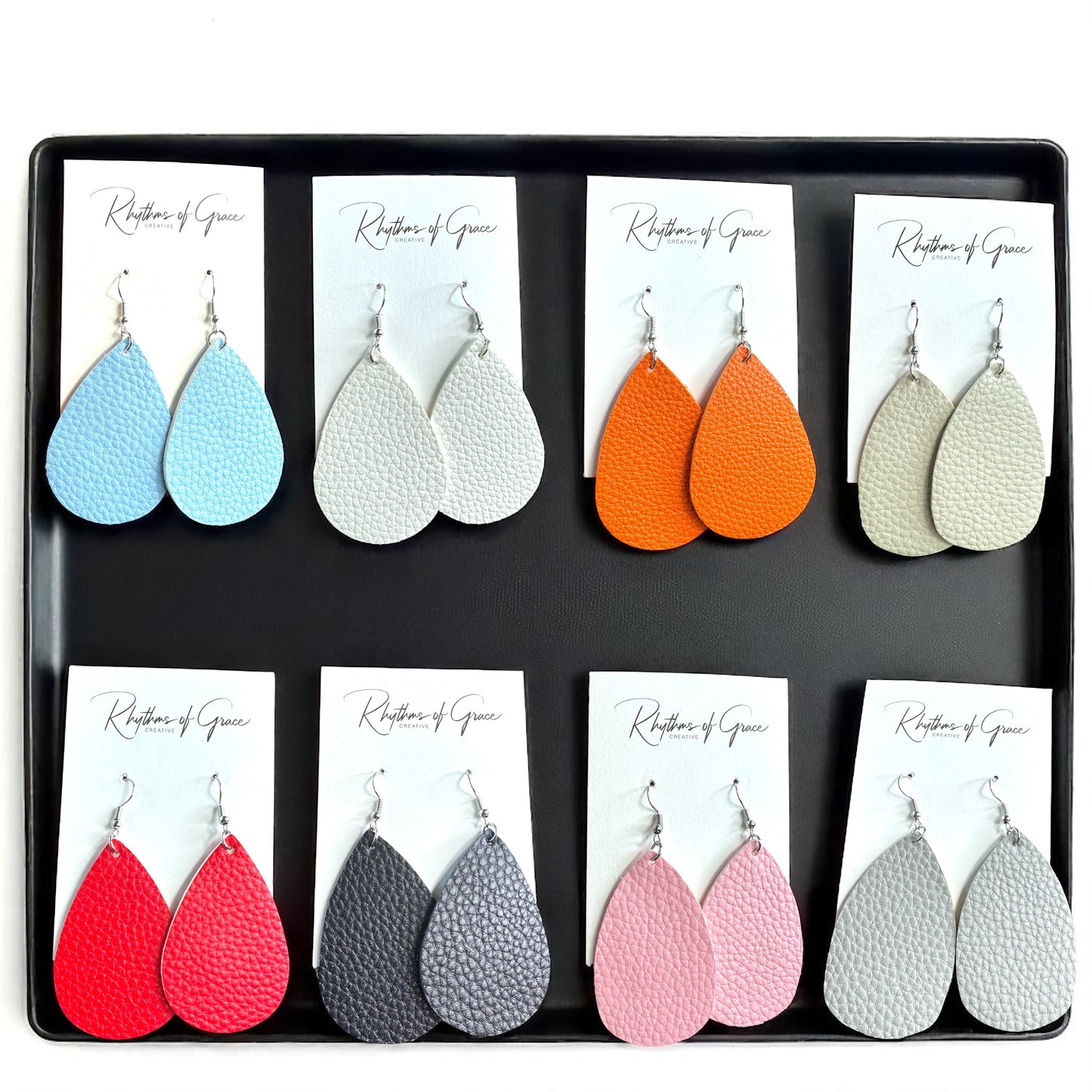 Teardrop Dream Earrings: Colorful Faux Leather Dangles for Every Occasion!