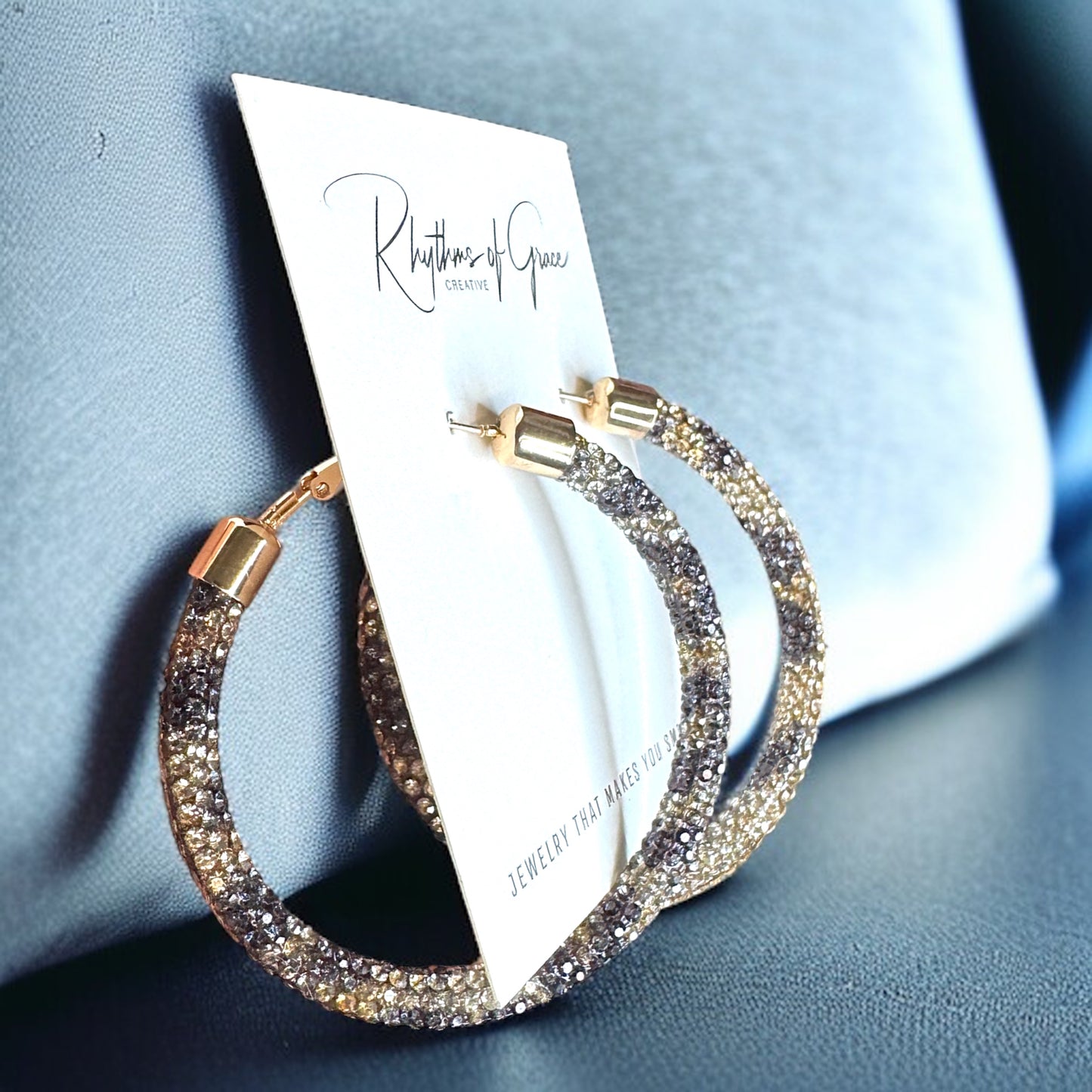 Shimmering Elegance: Multicolor Glitter Hoops