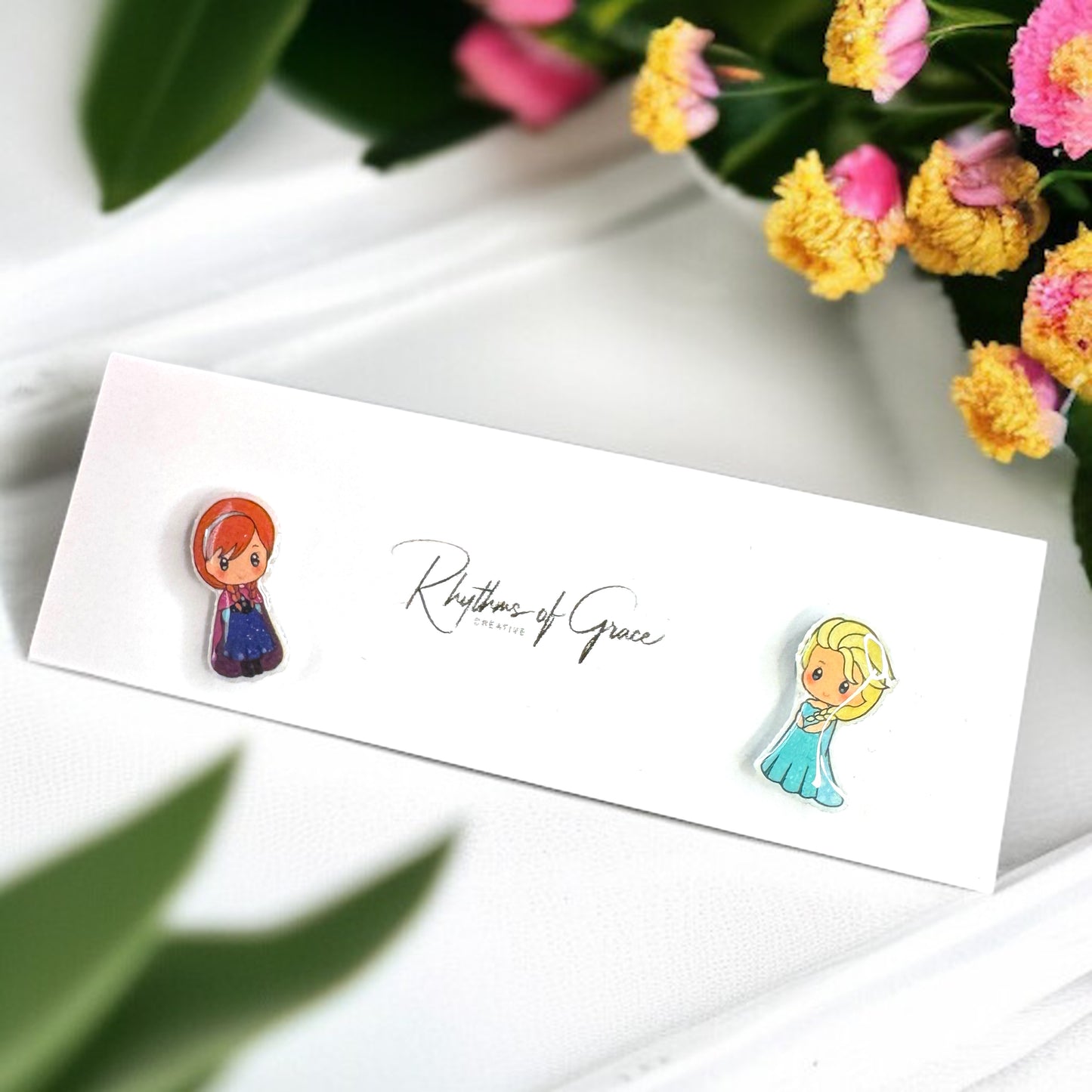 Enchanting Cartoon Princess Stud Earrings - Sparkle Like Royalty! đź‘‘