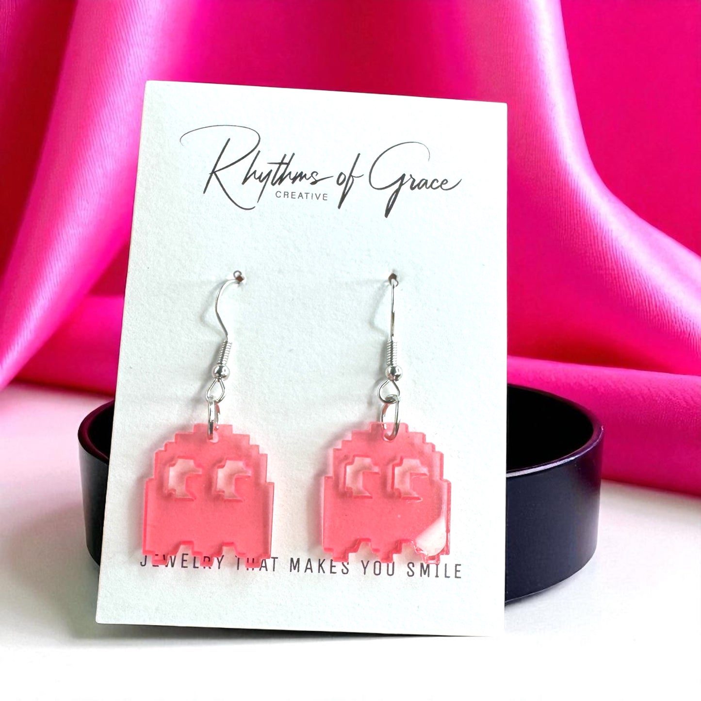 PAC-MAN Party Earrings Set - Embrace 80's Retro with Handmade Dangle Fun! - Rhythms of Grace Creative