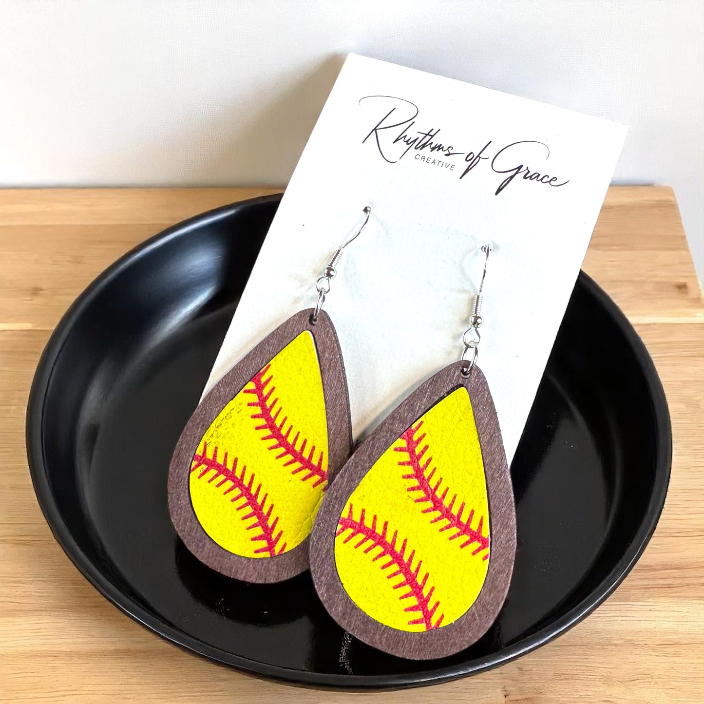 Swing into Style: Softball Dangle Earrings for the Ultimate Fan!