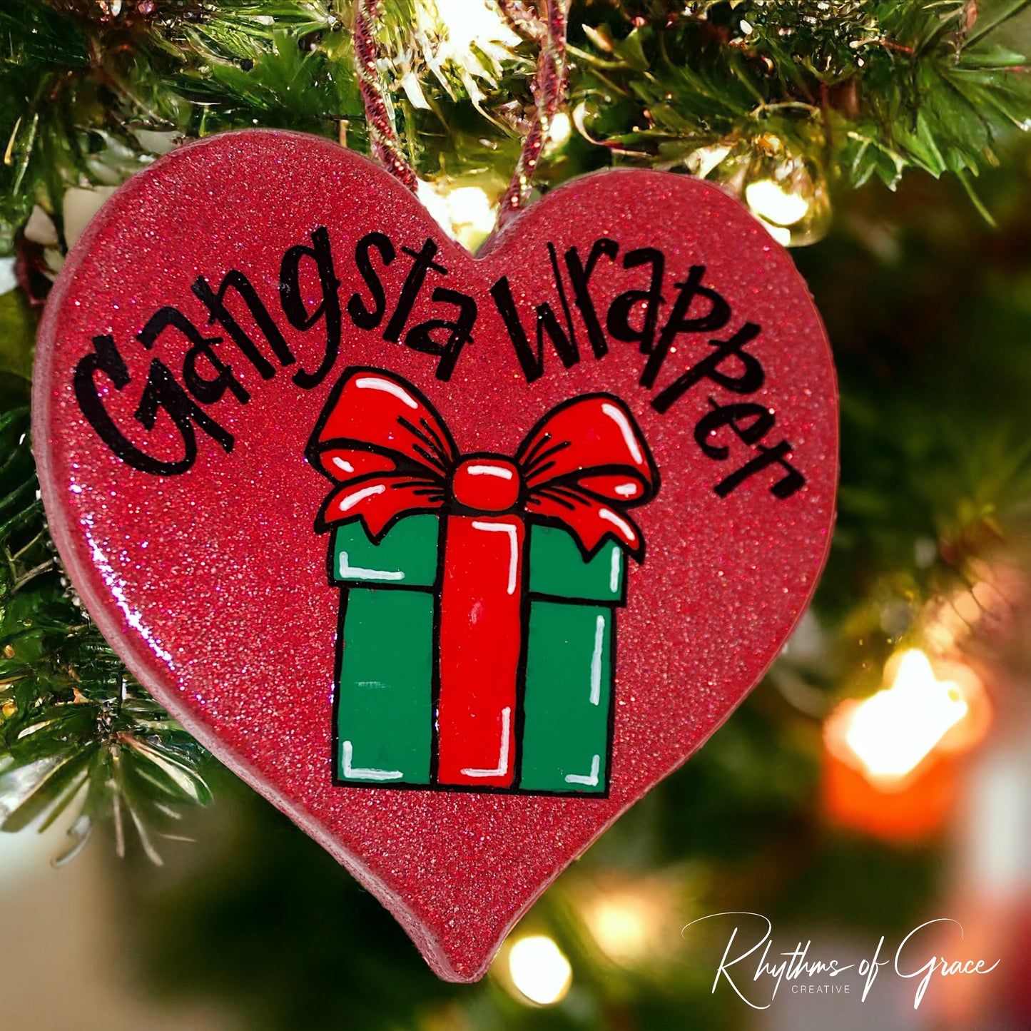 Holiday Hustler: Gangsta Wrapper Ornament for the Gift-Wrapping MVPs!