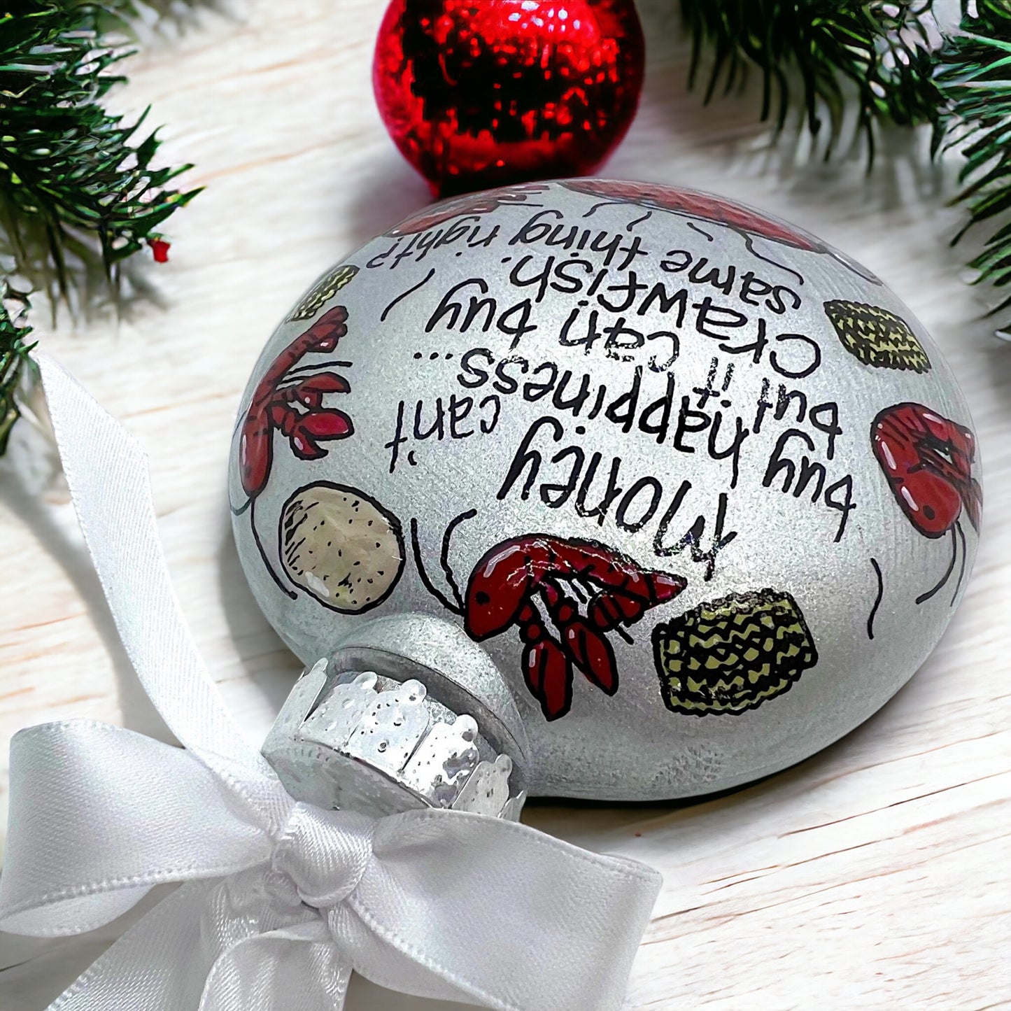 Cajun Christmas Cheer: Crawfish & Happiness Ornament! - Rhythms of Grace Creative