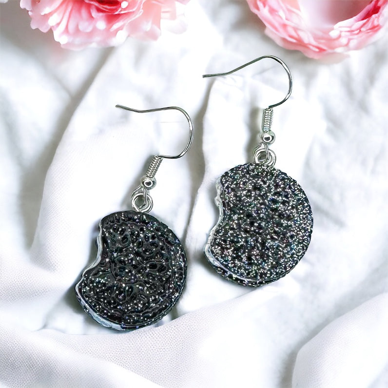 Indulge Your Style: Chocolate Cookie Sandwich Earrings! 🍪