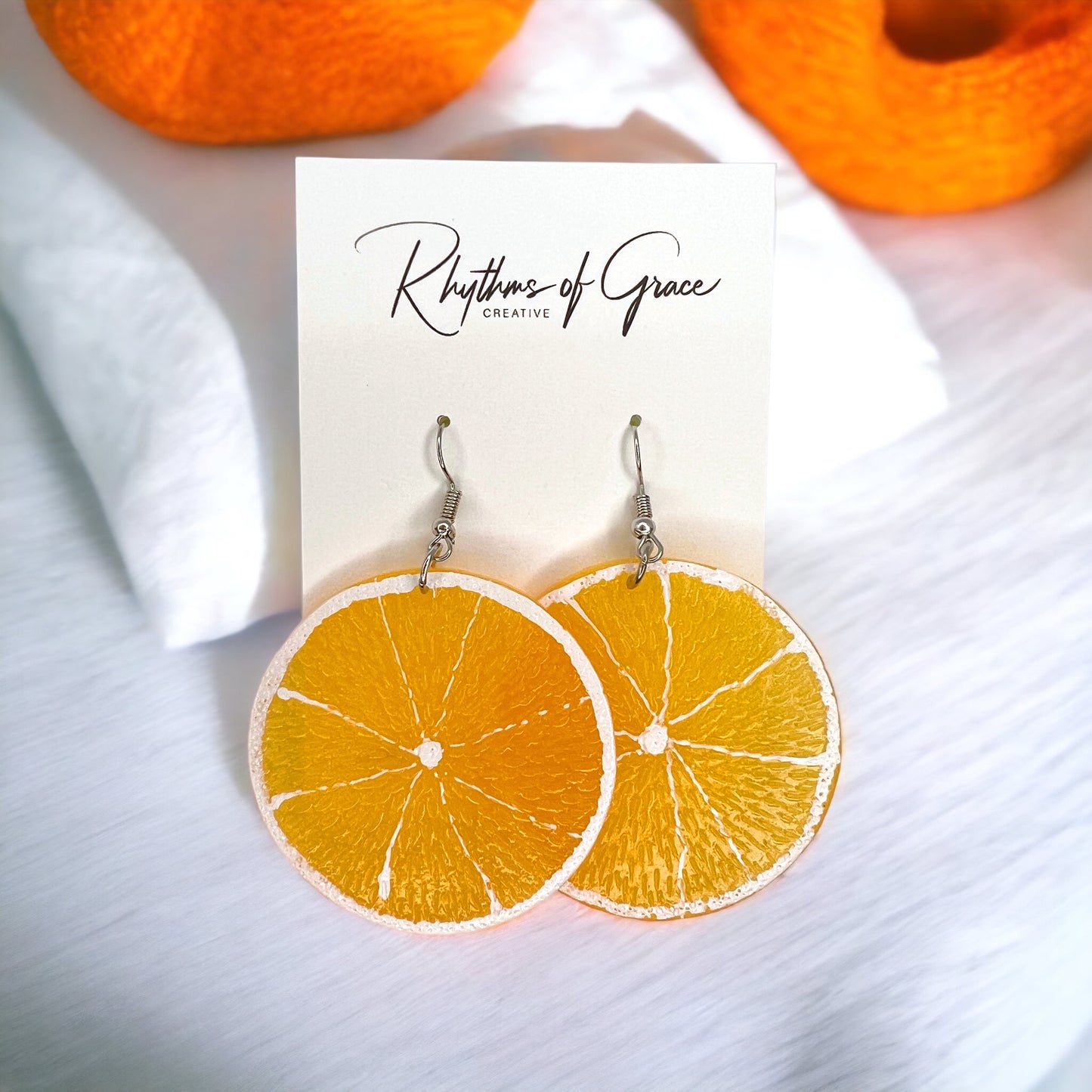 Slice of Sunshine: Orange Slice Earrings for Fruity Fun! - Rhythms of Grace Creative