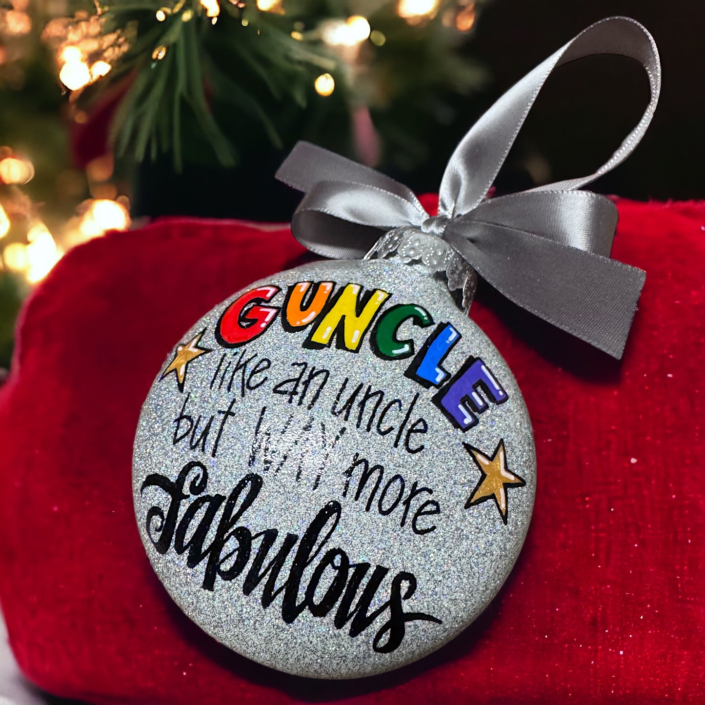 Christmas Ornament: GUNCLE – Your Fabulous Holiday Sidekick!