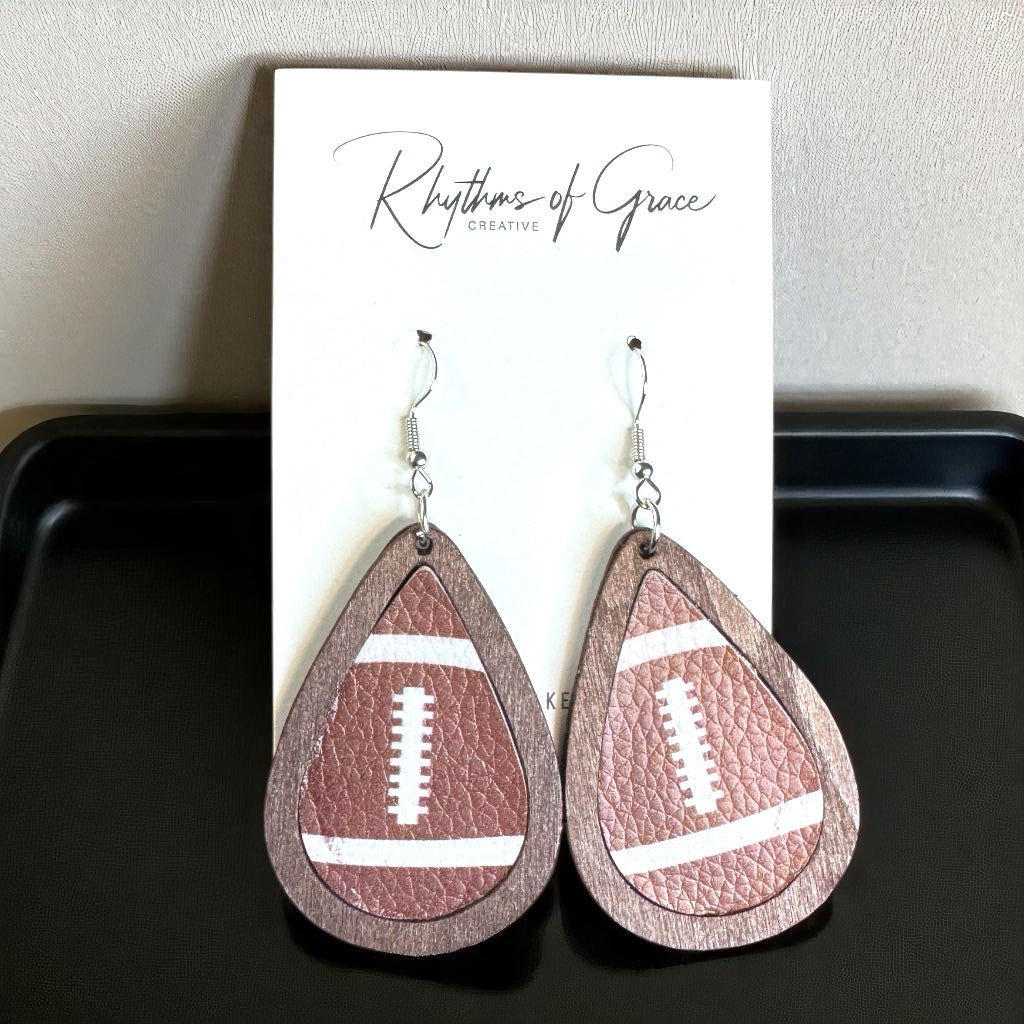 Kickoff Your Style: Fun Football Dangle Earrings!