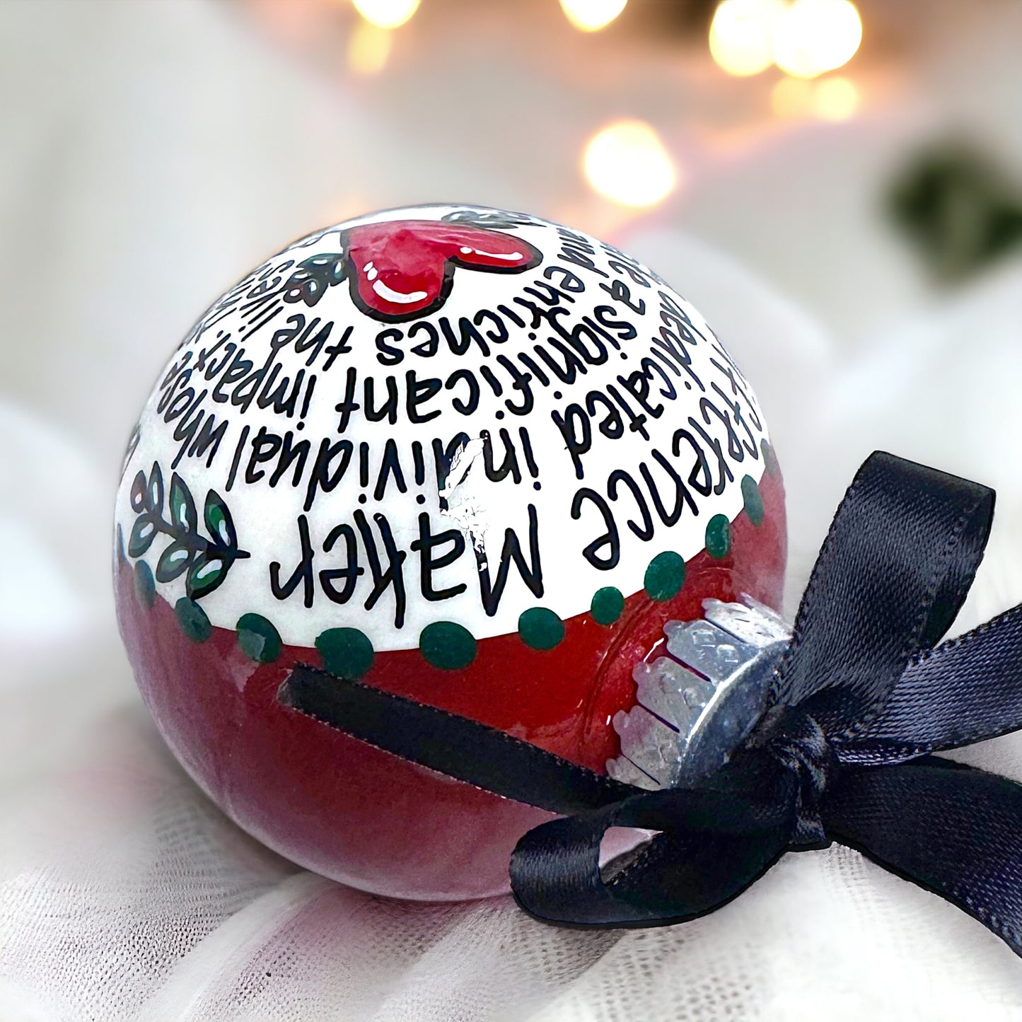 Difference Maker Christmas Ornament – Hand-Painted Acrylic Gift for Inspiration & Motivation!