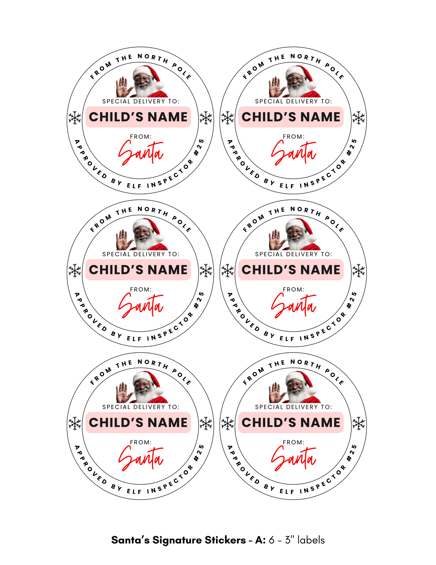 Personalized Santa Gift Tags – Custom North Pole Express Labels, Waterproof Christmas Stickers, Santa’s Workshop & Holiday Name Tags