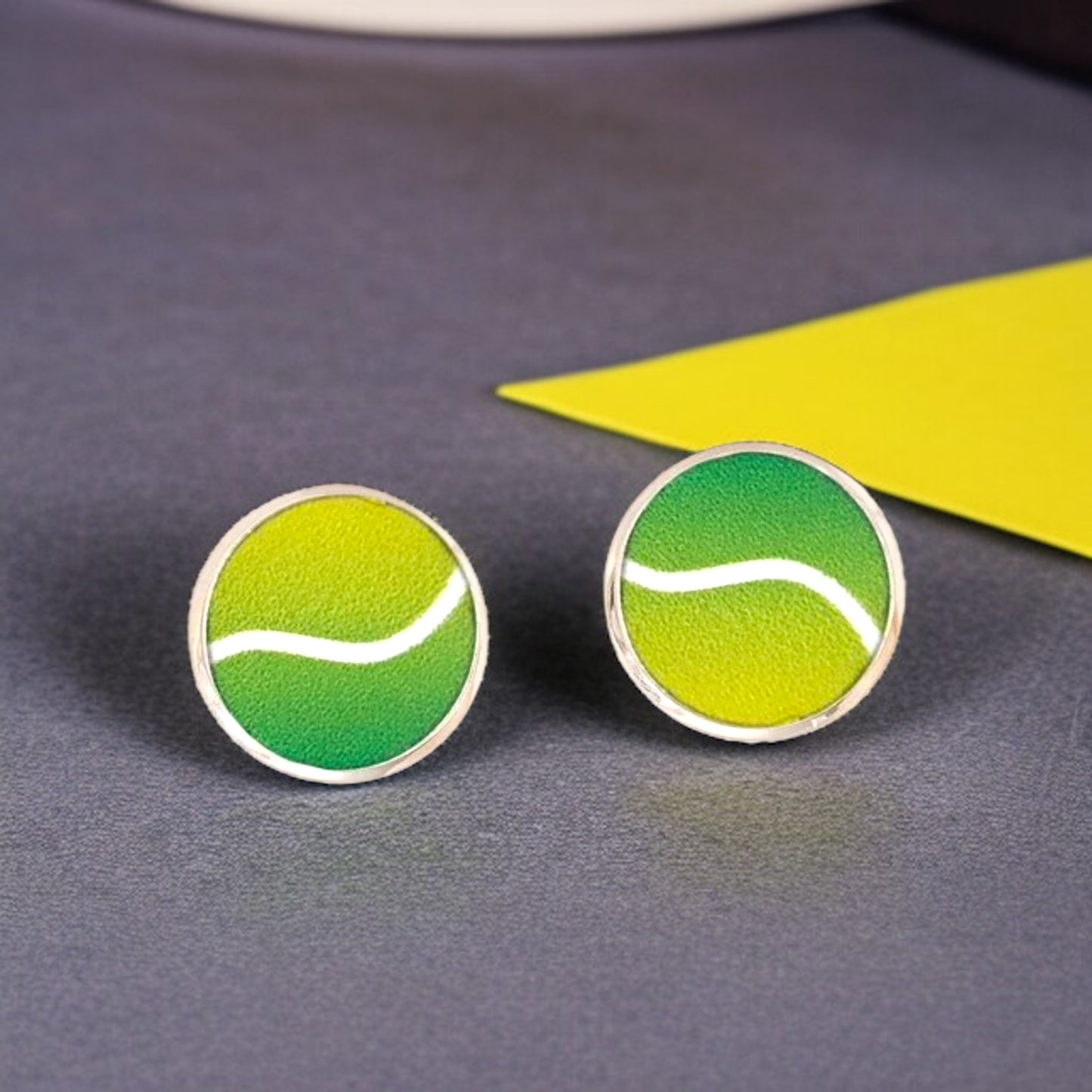 Game, Set, Match! Serve Up Style with Tennis Ball Stud Earrings 🎾