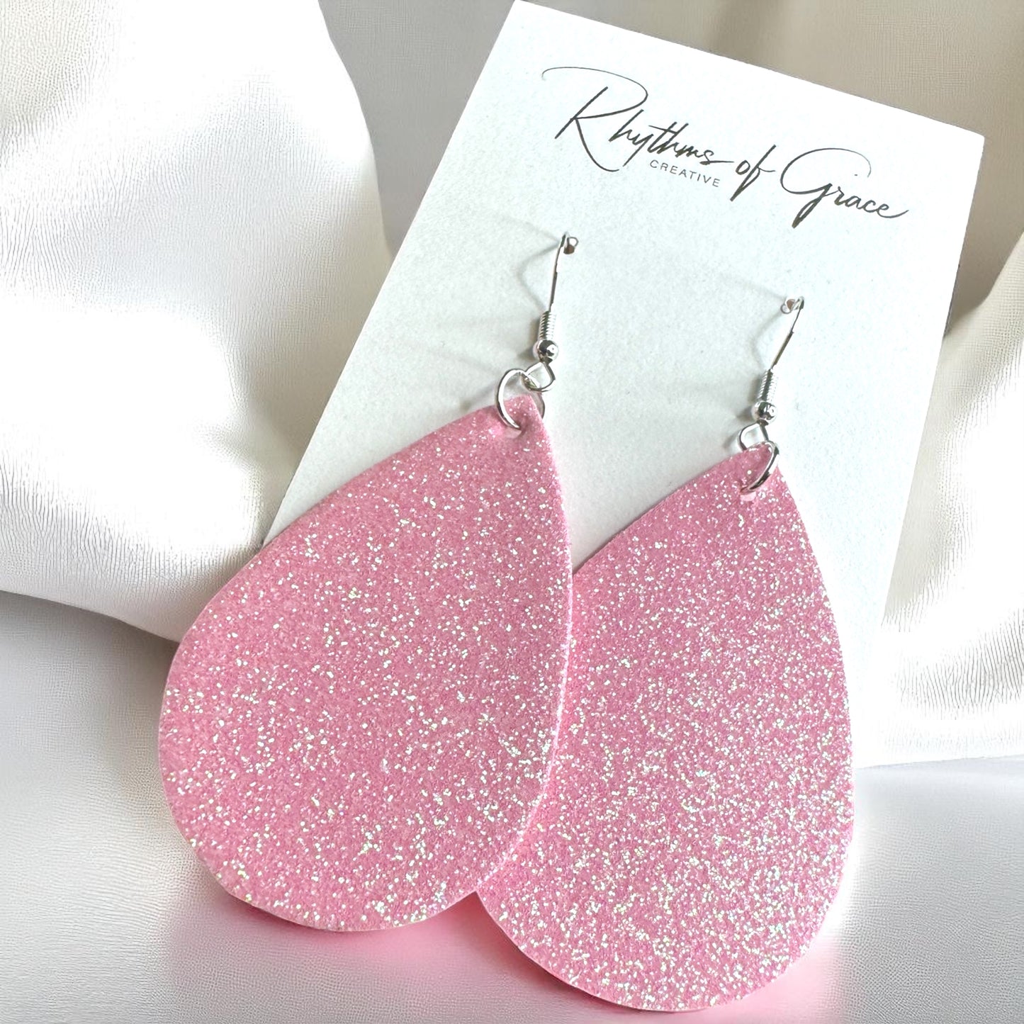 Sparkle & Shine: Glitter Teardrop Dangle Earrings ✨ - Rhythms of Grace Creative