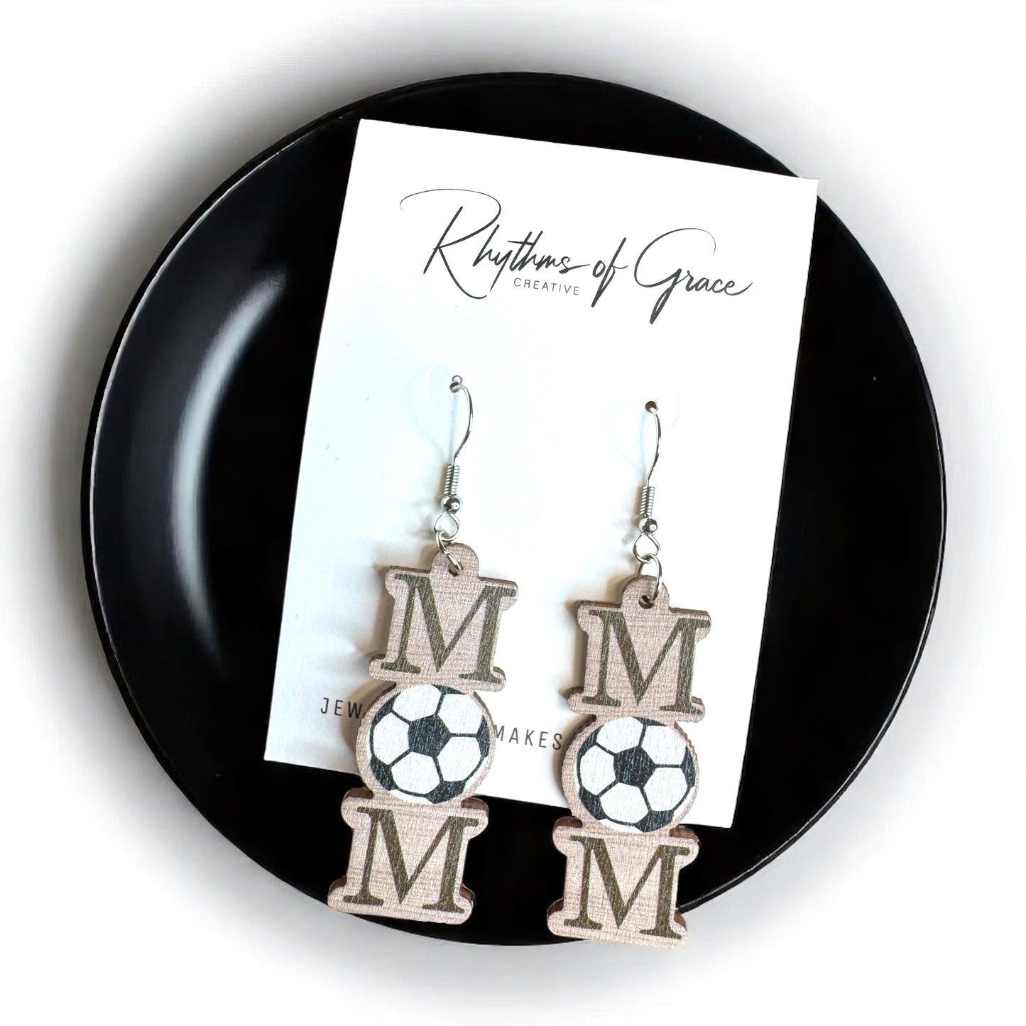 Score Style Points: Fun Sports Mom Dangle Earrings!