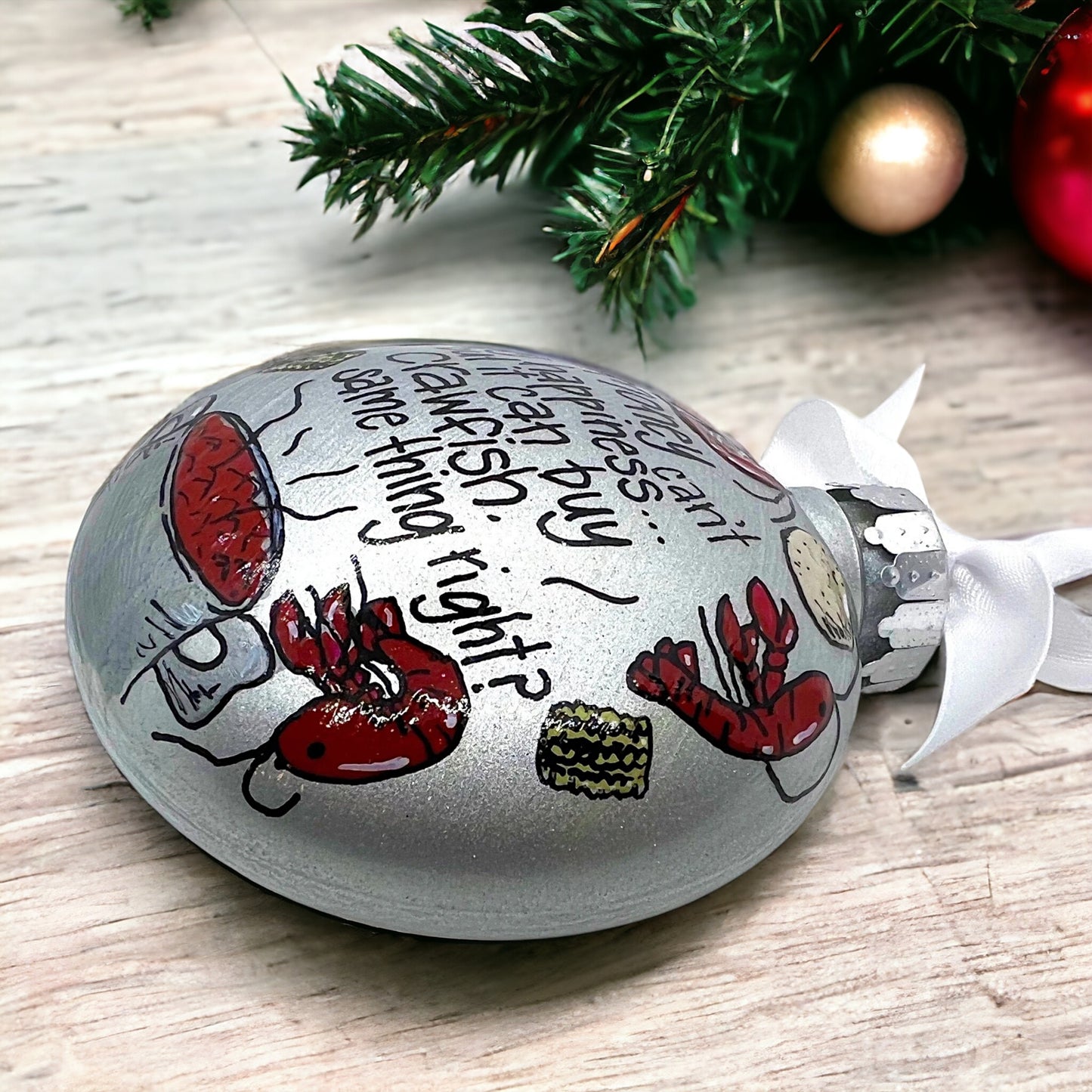 Cajun Christmas Cheer: Crawfish & Happiness Ornament! - Rhythms of Grace Creative