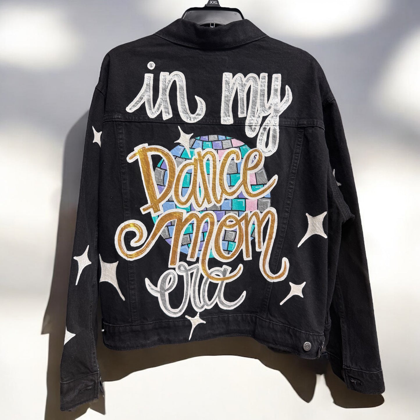 Hand Painted Jean Jacket: “In My Dance Mom Era”