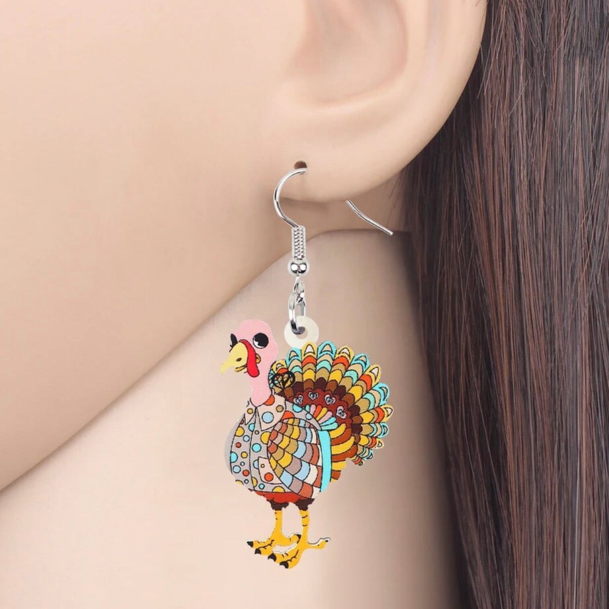 Groovy Gobbler Earrings – Retro Vibes for Turkey Day! 🦃 - Rhythms of Grace Creative