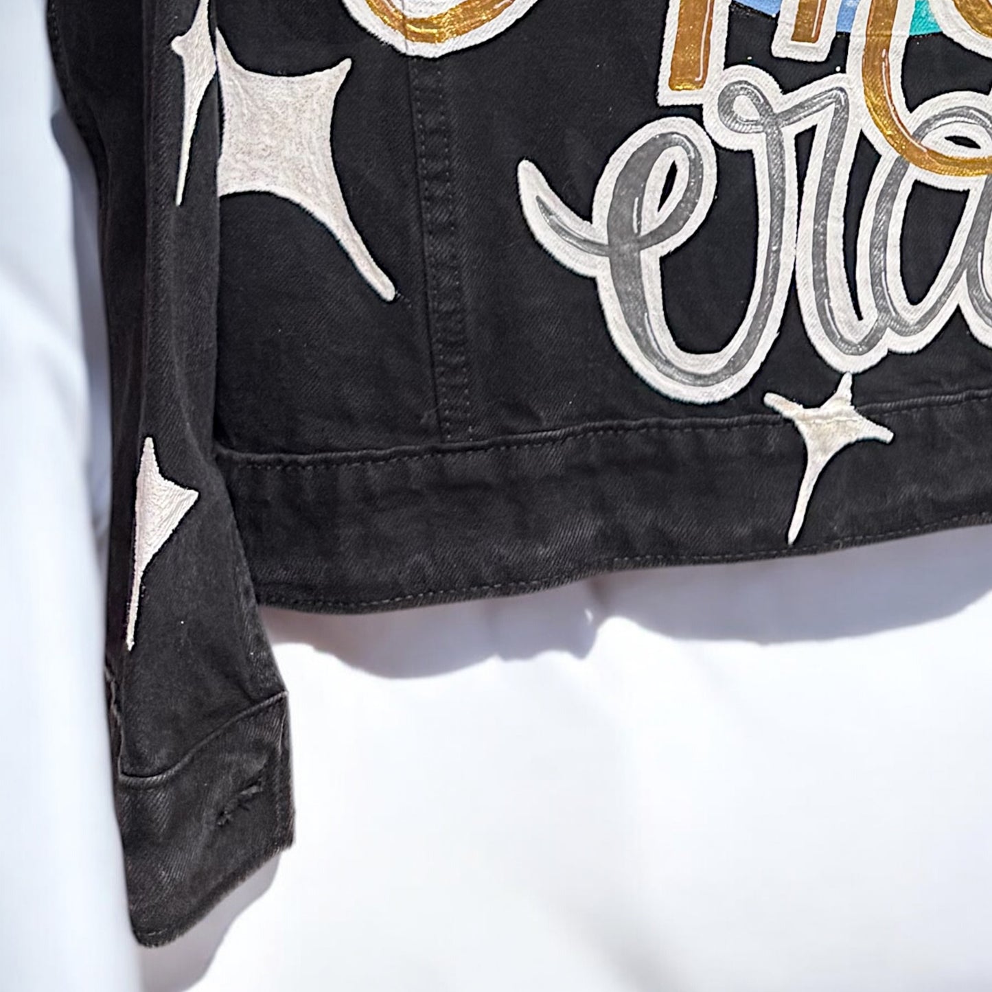 Hand Painted Jean Jacket: “In My Dance Mom Era”