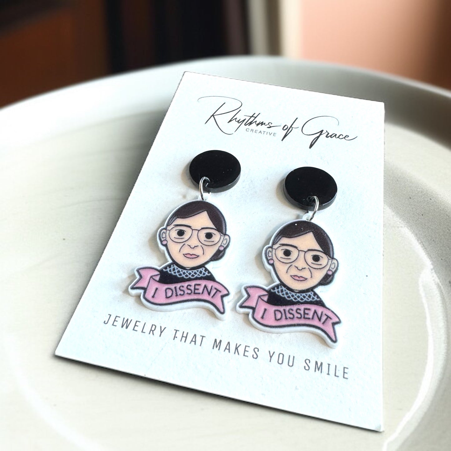 RBG Dangle Earrings: Wear Your Dissent in Style!