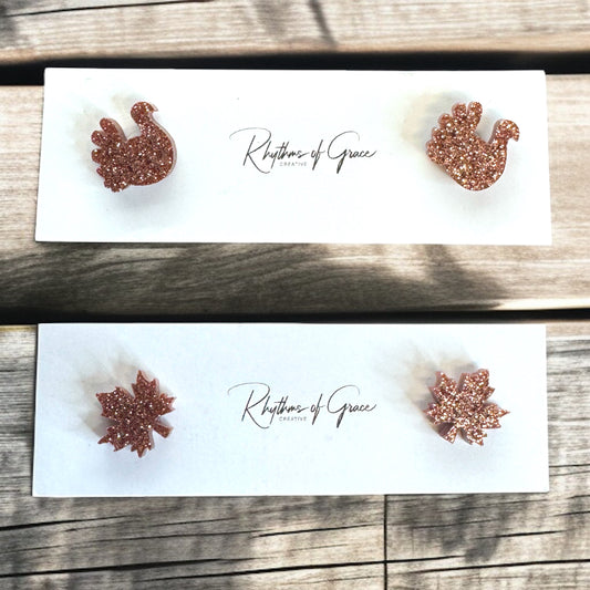 Sparkle and Shine This Thanksgiving with Our Festive Stud Earrings!