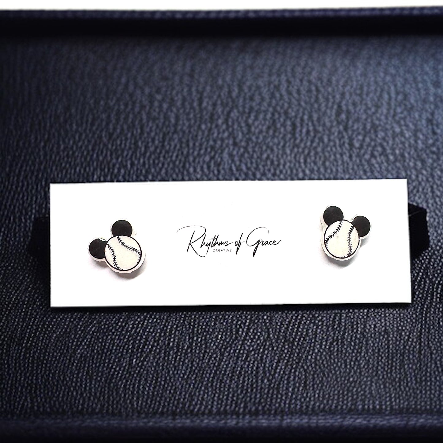 Mouse Ears Sports Stud Earrings: Jewelry for Athletes and Theme Park Lovers!