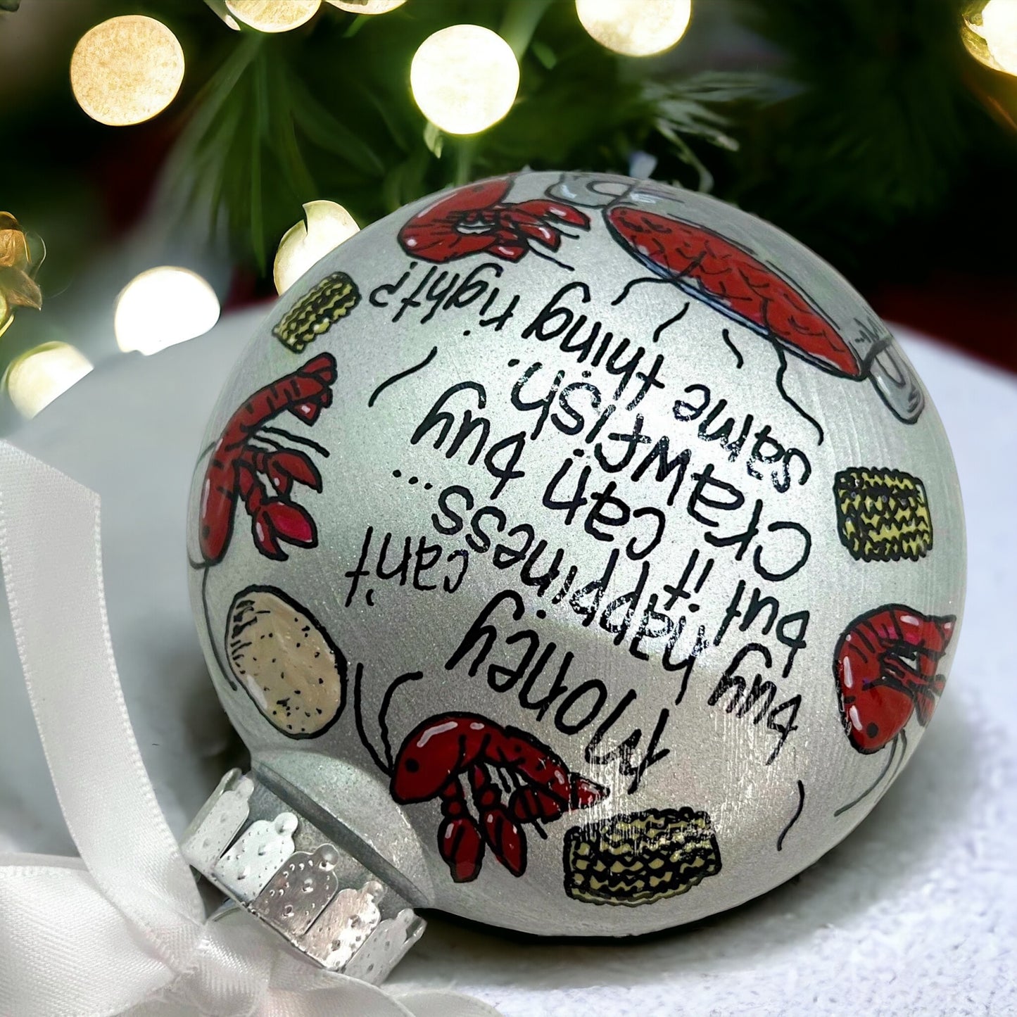Cajun Christmas Cheer: Crawfish & Happiness Ornament! - Rhythms of Grace Creative