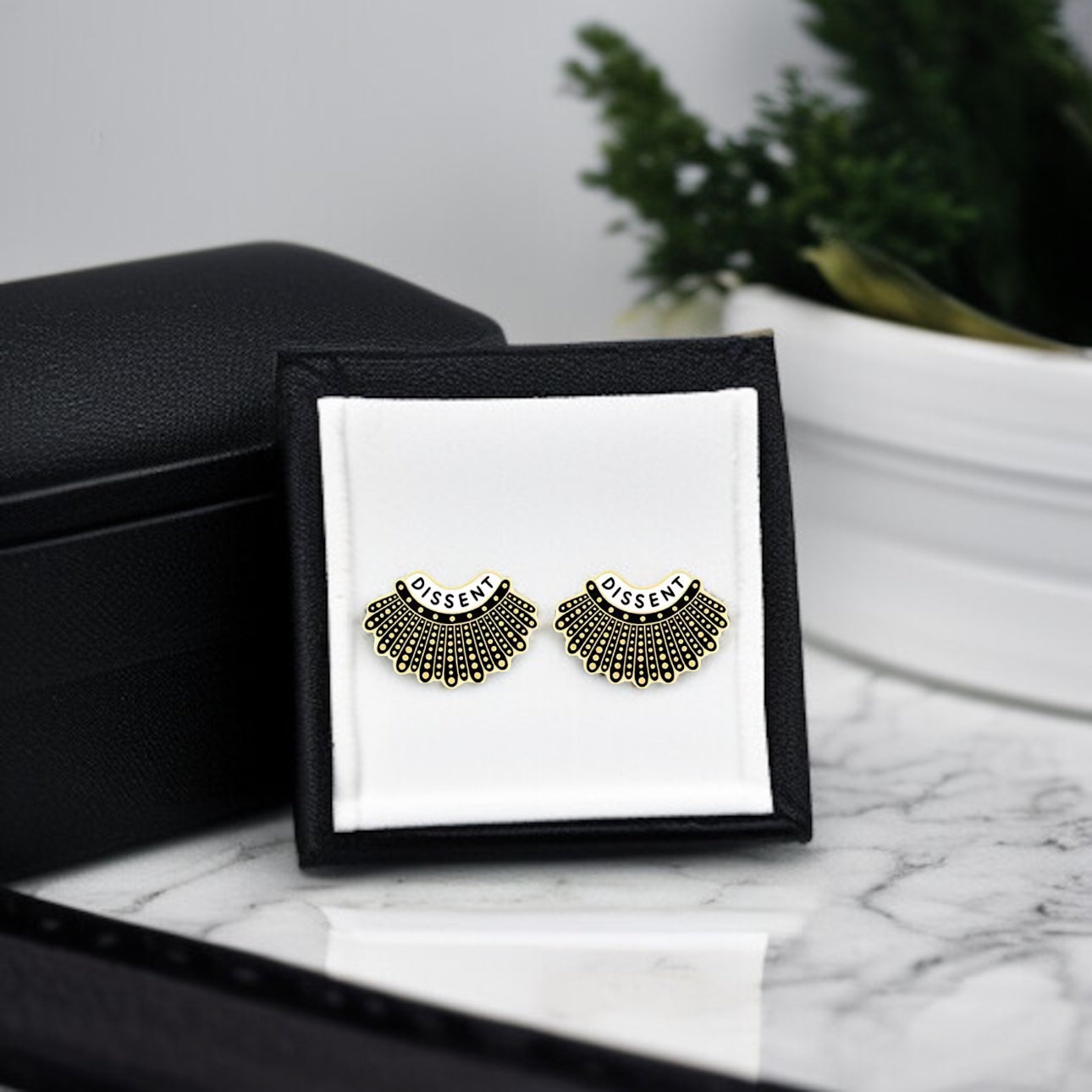 Dissent with Style: Delicate RGB Stud Earrings Inspired by RBG!