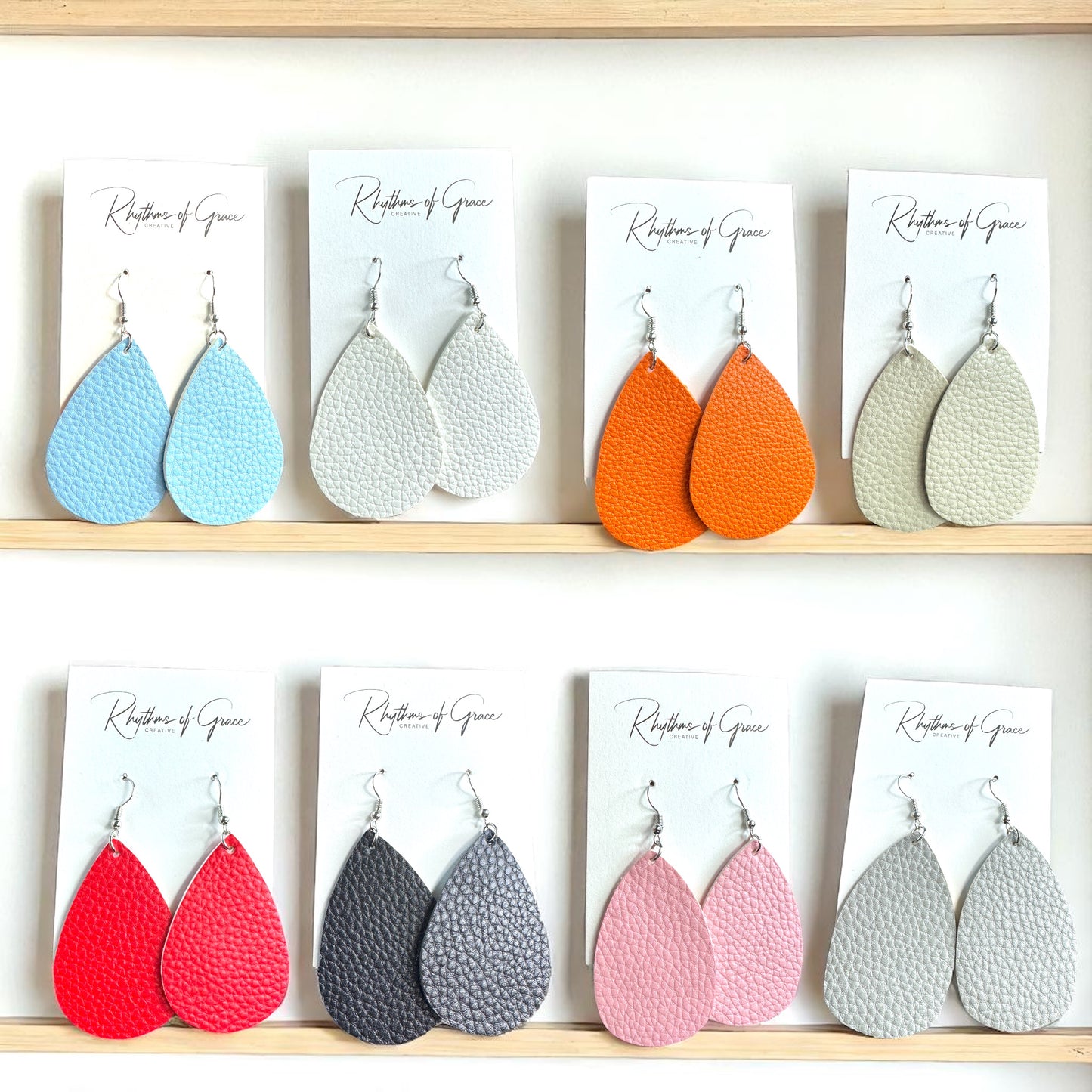 Teardrop Dream Earrings: Colorful Faux Leather Dangles for Every Occasion!