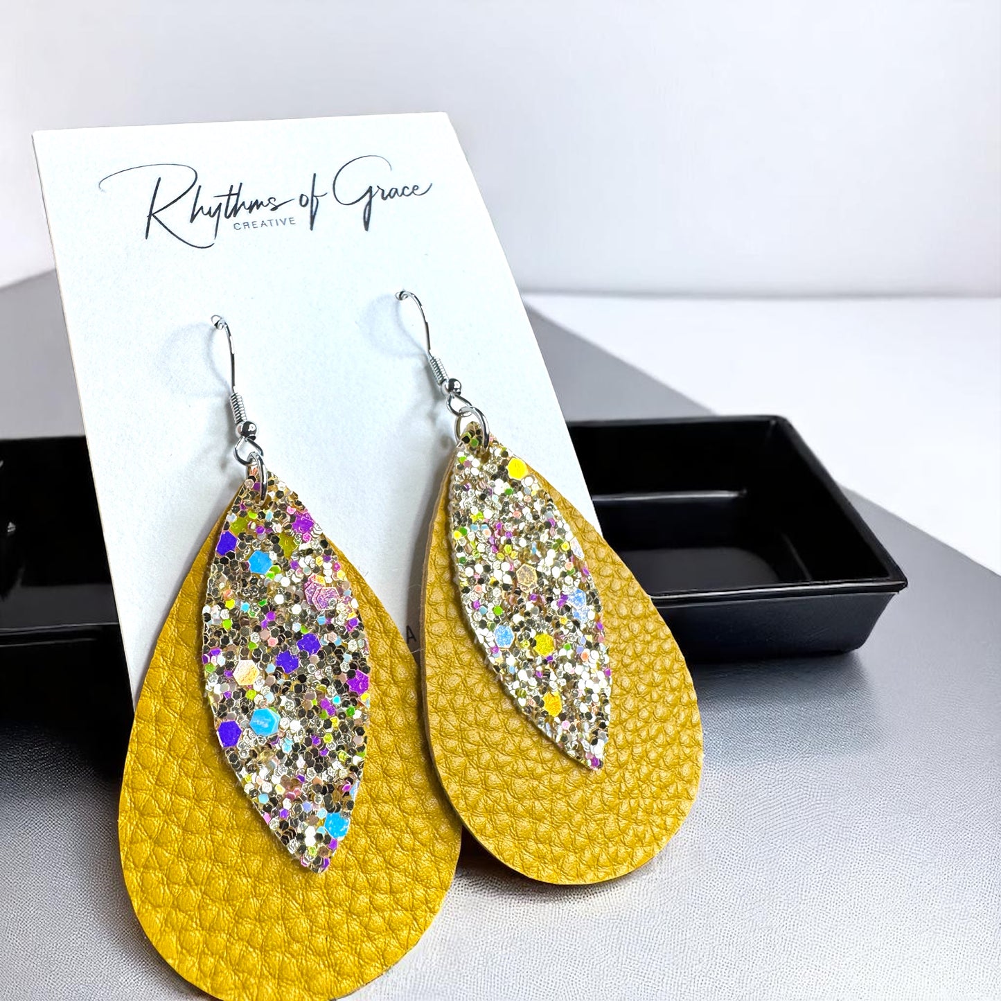 Golden Glow Teardrop Dangles: Shine Bright in Yellow!