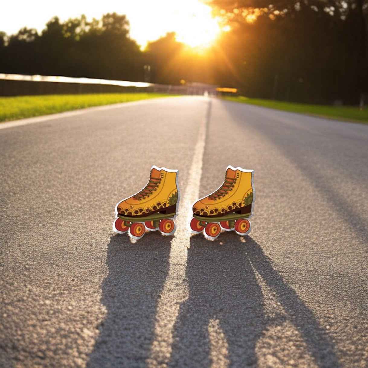 Skate into Style: Retro Roller-Skate Stud Earrings!