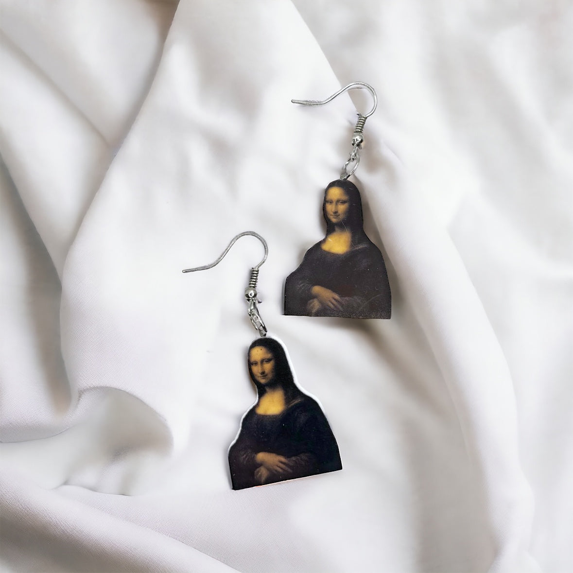 Mona Lisa Earrings - Art Teacher Earrings, Artist, Art Earrings