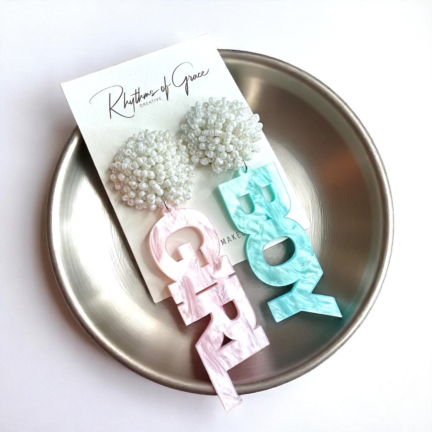 Gender Reveal Dangle Earrings: Share the Surprise in Style