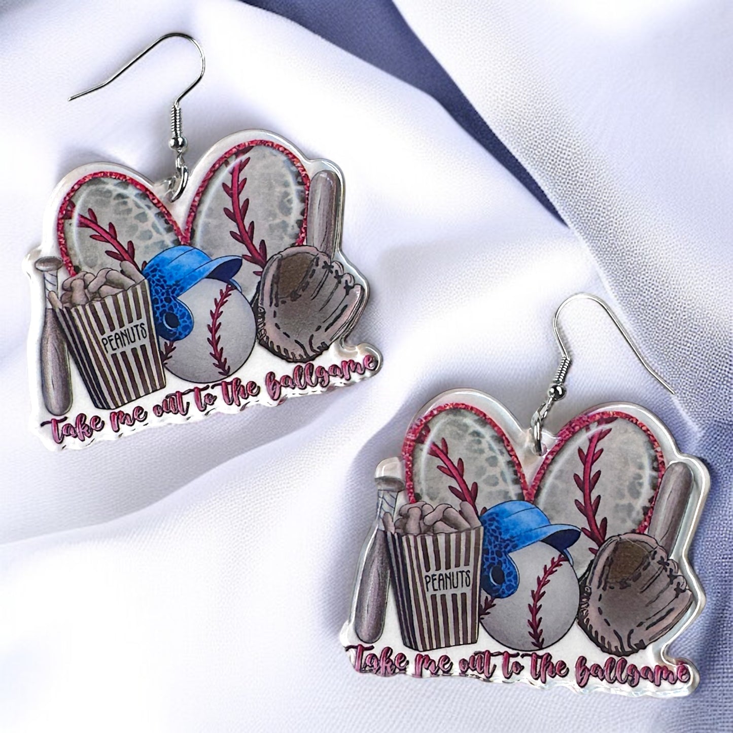Swing into Style: Fun Baseball Dangle Earrings for Game Day