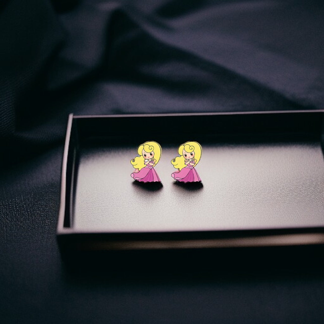 Enchanting Cartoon Princess Stud Earrings - Sparkle Like Royalty! đź‘‘