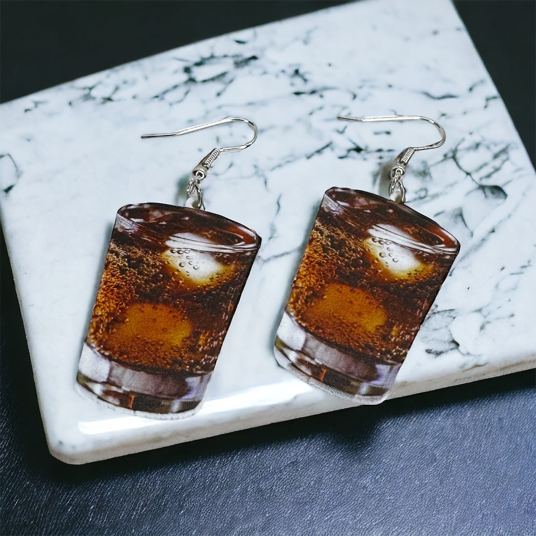 Rum & Coke Cocktail Earrings - Perfect for Happy Hour, Bartenders & Drink Lovers!