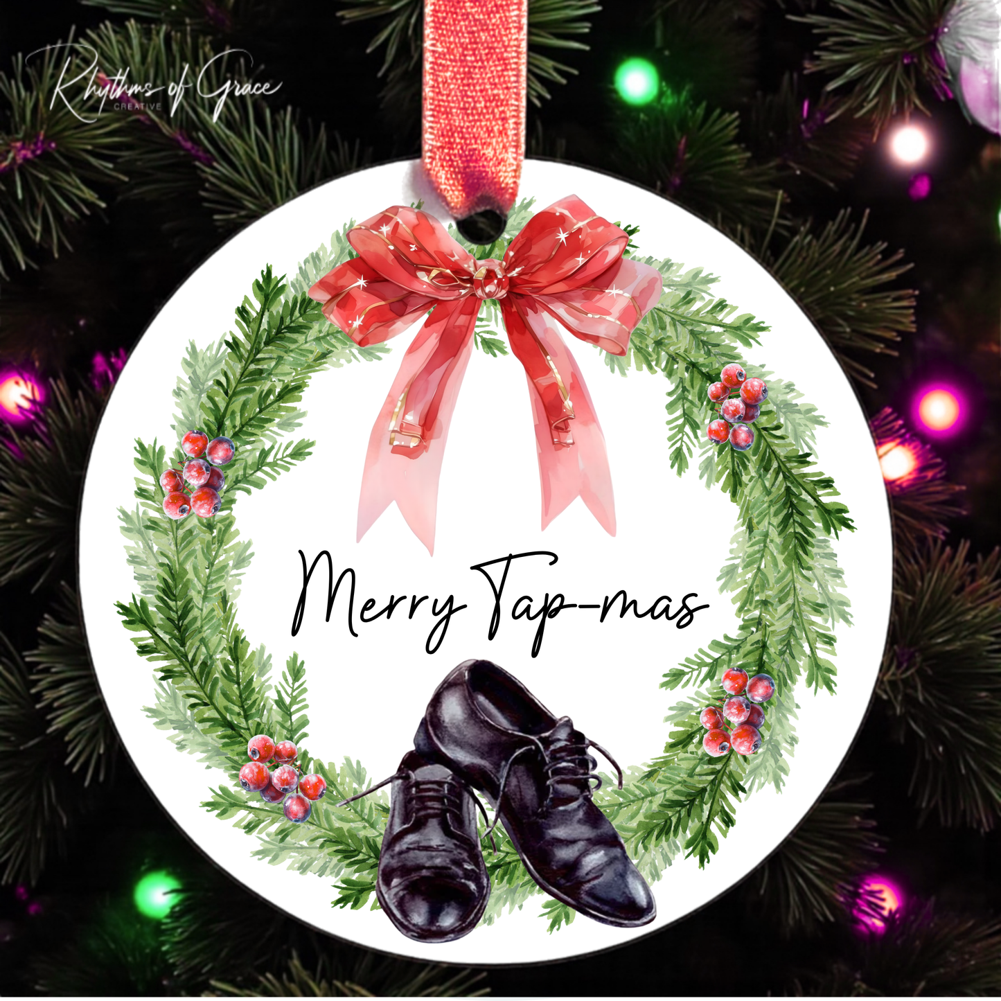 Merry Tap-mas Tap Dance Ornament – Personalized Christmas Gift for Tap Dancers & Teachers