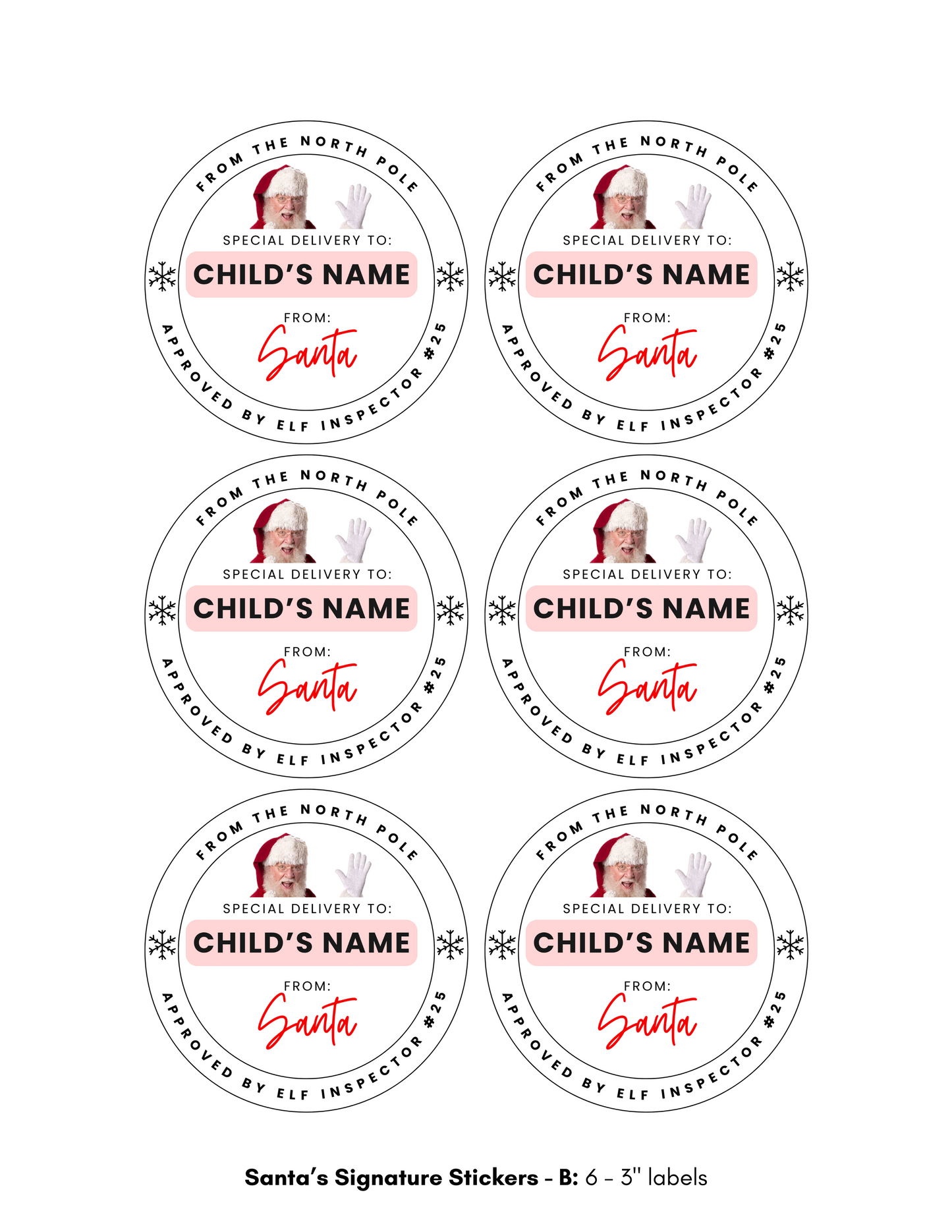 Personalized Santa Gift Tags – Custom North Pole Express Labels, Waterproof Christmas Stickers, Santa’s Workshop & Holiday Name Tags