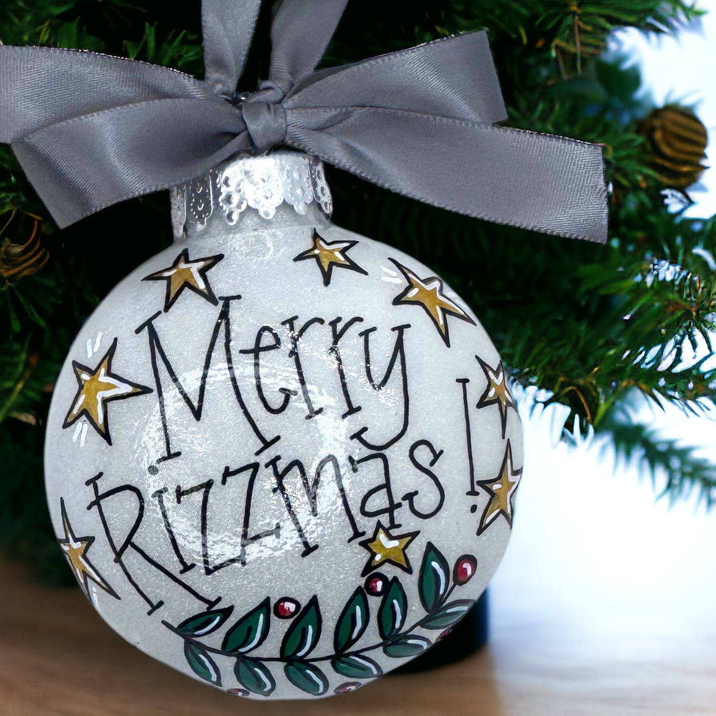 Merry Rizzmas! Custom 2024 Hand-Painted Christmas Ornament