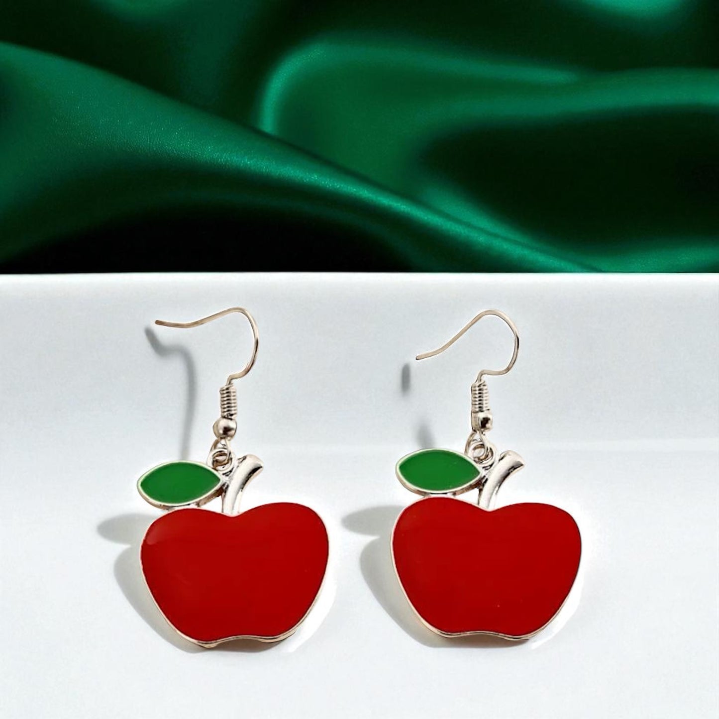 Bite into Style with Chic Red Apple Dangle Earrings! 🍎