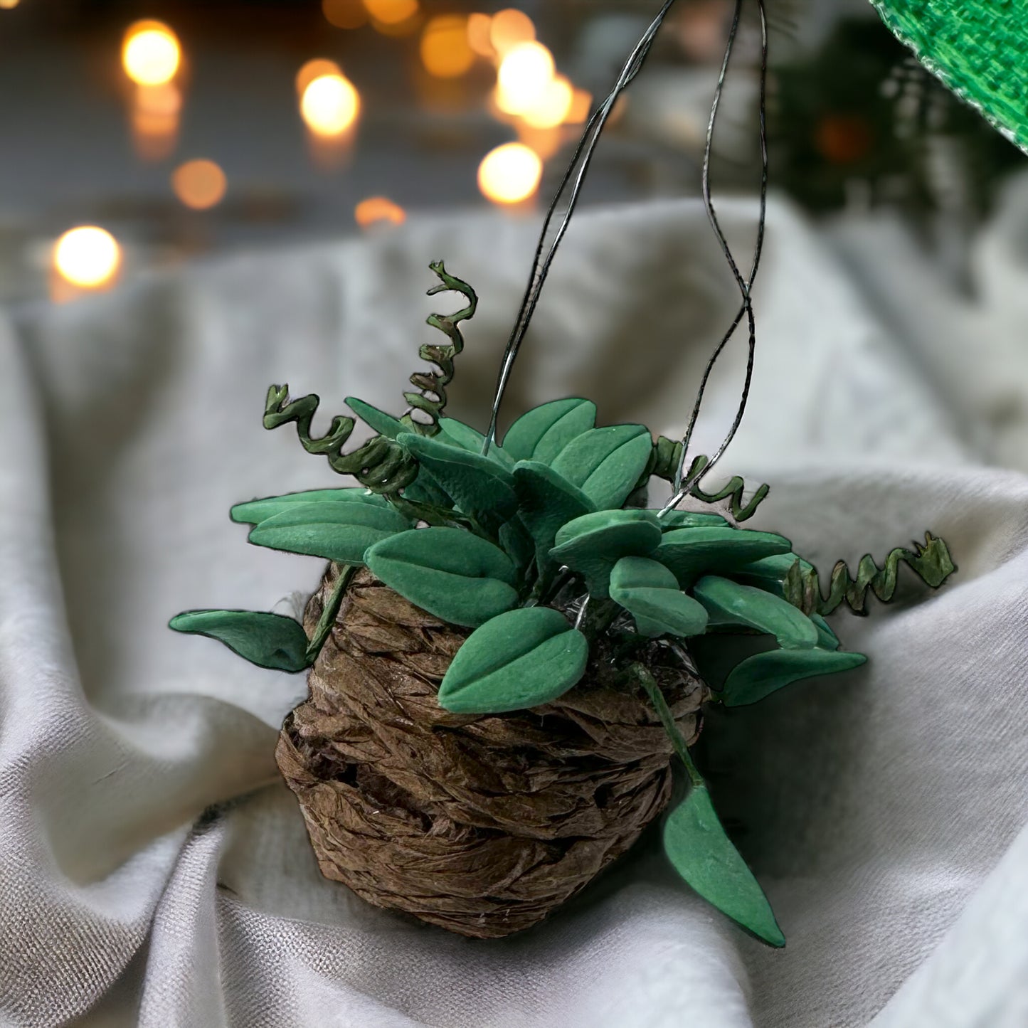 Whimsical Potted Plant Christmas Ornament - Handmade Delight for Your Space!
