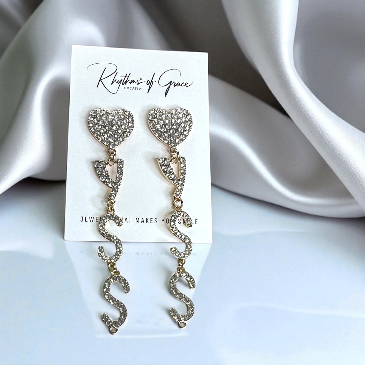 YSSS! Rhinestone Drop Earrings – Statement Bling for Bold Queens 💎