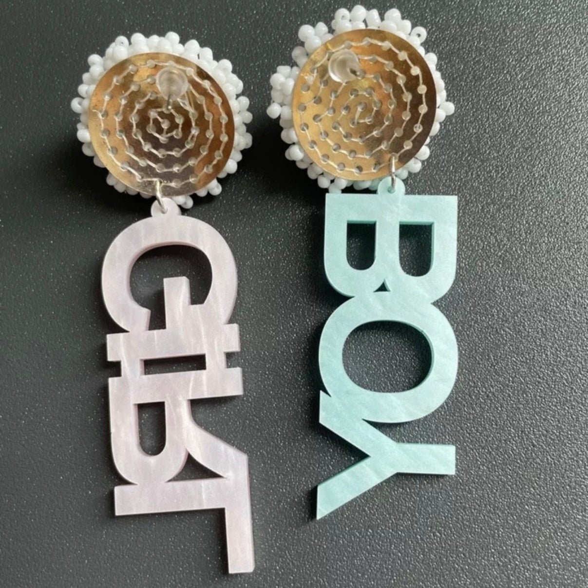 Gender Reveal Dangle Earrings: Share the Surprise in Style