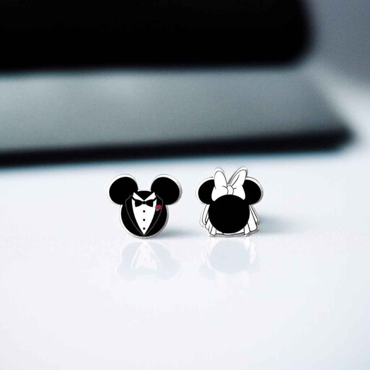 Celebrate Your Love with Our Wedding Mouse Ear Studs!💍