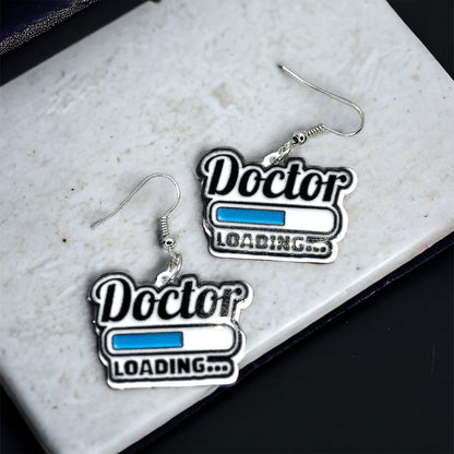 Med Student Earrings - Medical School, Doctor Earrings, Handmade Earrings, Doctor Appreciation Gift, Doctor Jewelry