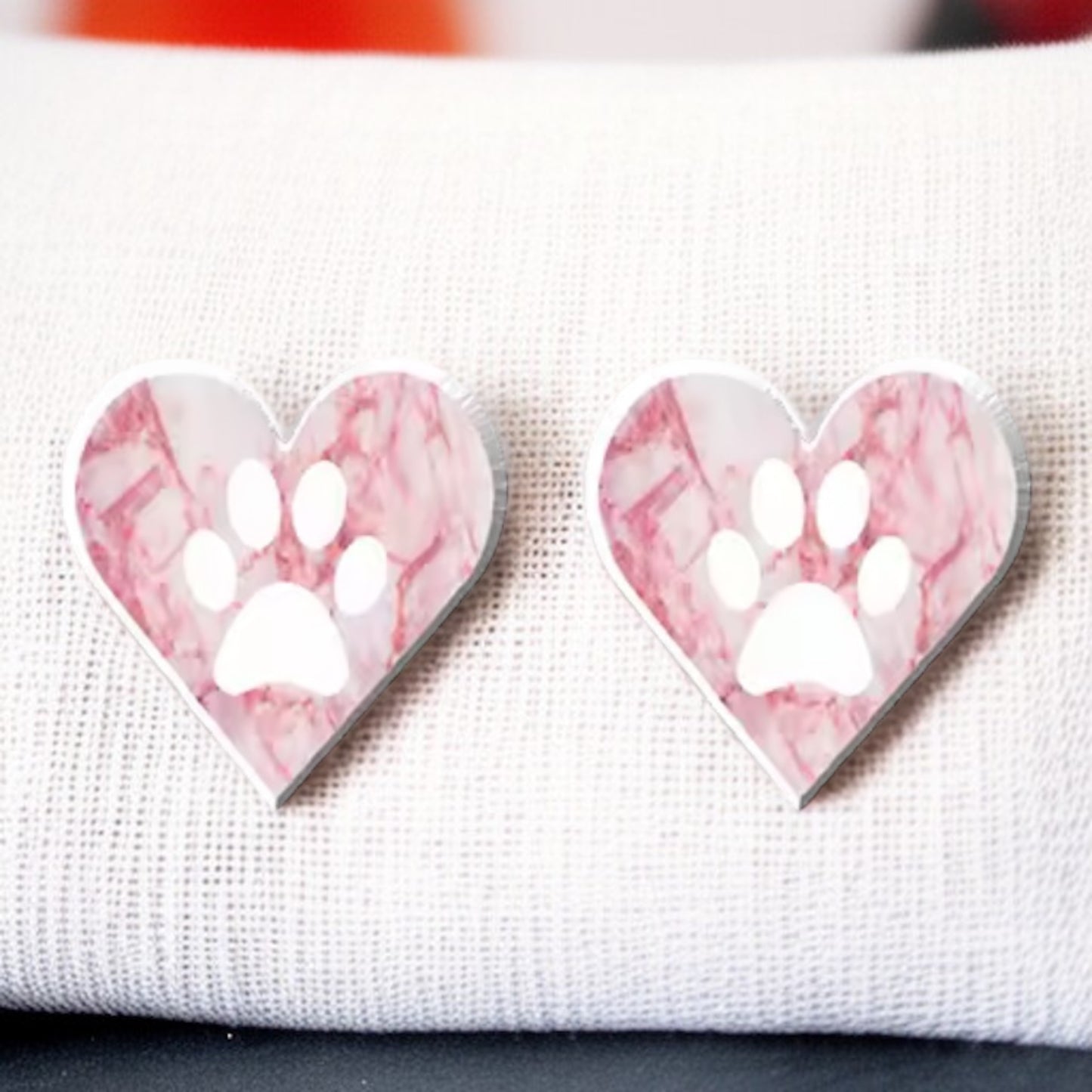 Paw-Heart Stud Earrings: A Purrfect Blend of Love and Whimsy!