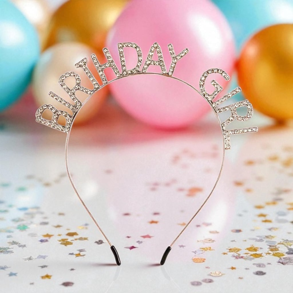Birthday Headband - Rhinestone Headband, Rhinestone Headpiece, Birthday Headpiece, Birthday Party, It’s My Birthday - Rhythms of Grace Creative