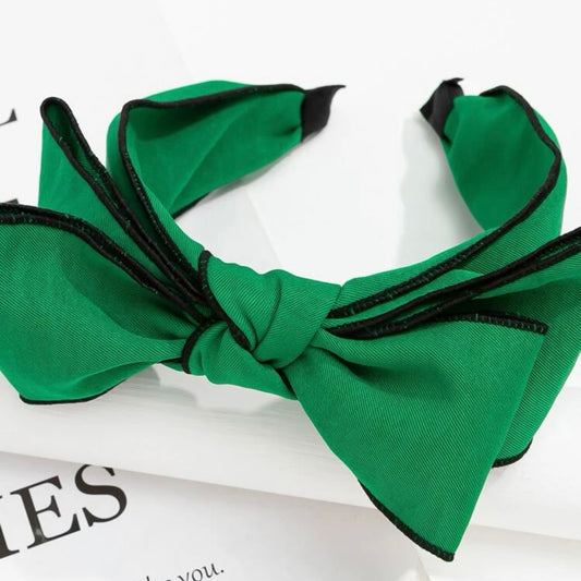 Festive Flair: Handmade Green Bow Headband for Holiday Magic! - Rhythms of Grace Creative