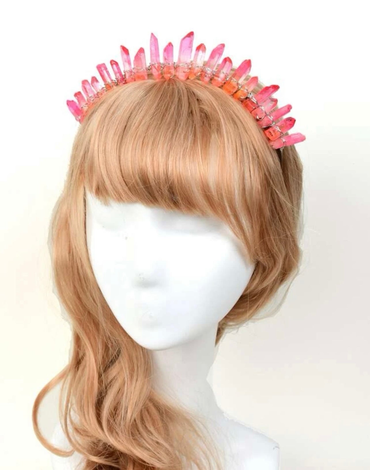 Enchanting Pink Crystal Goddess Headband – Unleash Your Inner Royalty! - Rhythms of Grace Creative