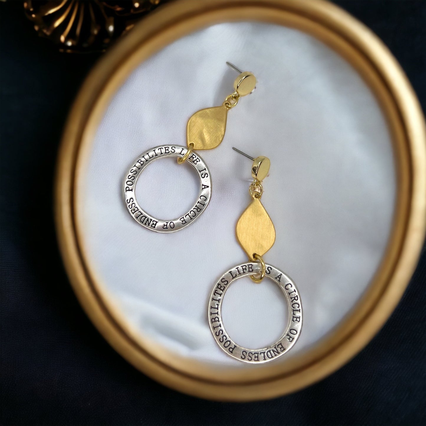 Endless Possibilities in Every Pair: Inspirational Kindness Dangle Earrings - Rhythms of Grace Creative